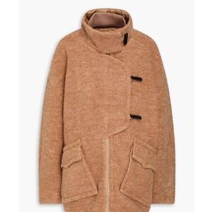 RARE Ganni Boucle Teddy Wool Drop Shoulder Jacket w Toggles- Size 16ish